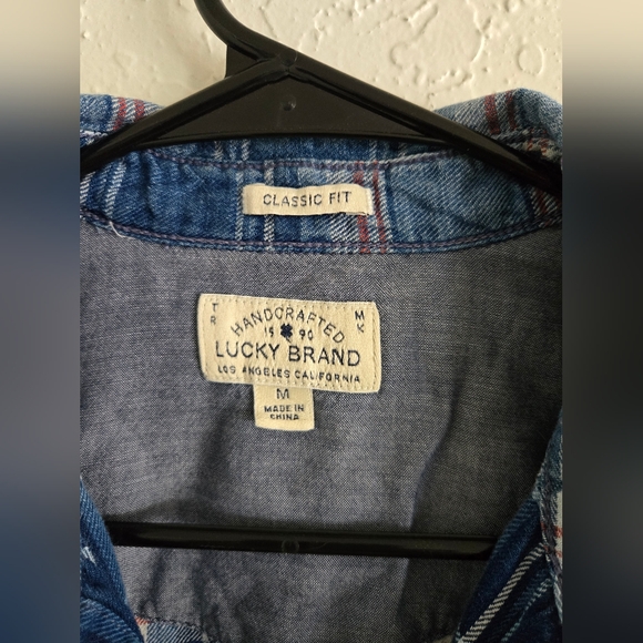 Lucky Brand Blue Plaid Men's Longsleeve Shirt - Picture 4 of 8